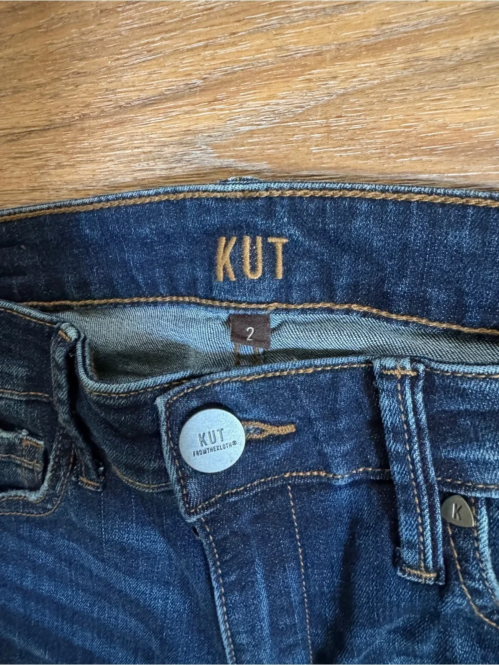 KUT from the Kloth High Rise Toothpick Skinny Jeans Dark Wash Size 2